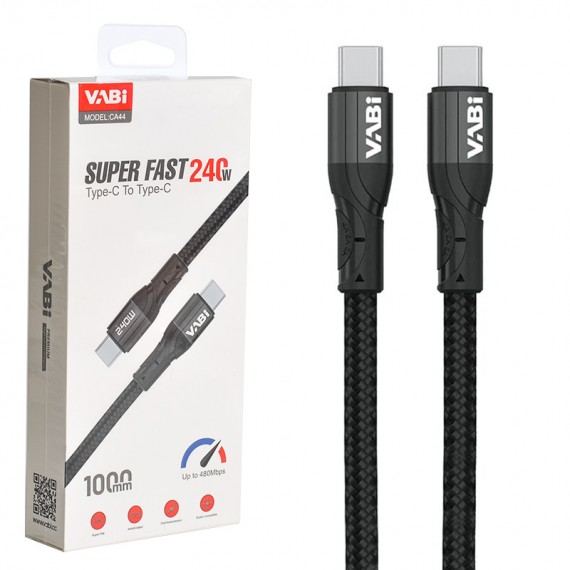 کابل تایپ سی به تایپ سی (Type-C To Type-C) وابی (VABi) طول 1 متر مدل CA44