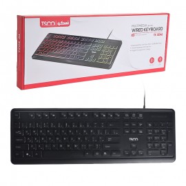 کیبورد سیمی بک لایت RGB تسکو (TSCO) مدل TK 8046