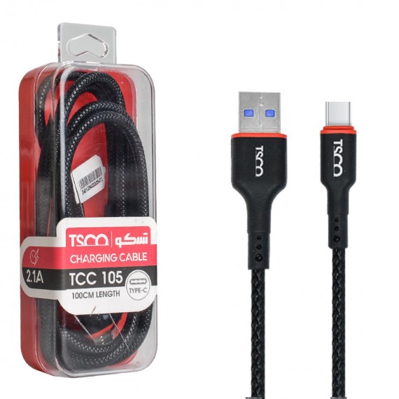کابل تایپ سی (Type-C) تسکو (TSCO) طول 1 متر مدل TCC 105
