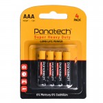 باتری نیم قلمی پاناتک (Panatech) مدل Super Heavy Duty R03P AAA (کارتی 4 تایی)