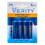 باتری قلمی وریتی (VERITY) مدل SUPER HEAVY DUTY AA R6P (کارتی 4 تایی)