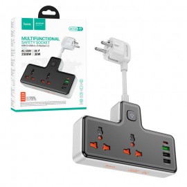 چند راهی برق + چهار پورت USB هوکو (hoco) مدل AC12A