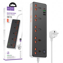 چند راهی برق + چهار پورت USB هوکو (hoco) مدل AC14A