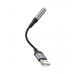 کابل تبدیل یو اس بی به جک 3.5 میلی متری (USB-A to Aux) هوکو (hoco) طول 12 سانتی متر مدل LS36