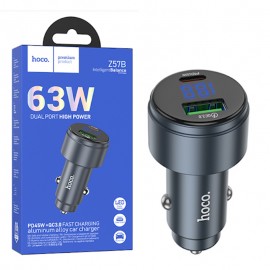 شارژر فندکی 63 وات دو پورت هوکو (hoco) مدل Z57B