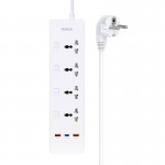 چند راهی برق + دو پورت USB هیسکا (HISKA) مدل CH-5518EU