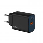 کلگی شارژر 45 وات 2 پورت هیسکا (HISKA) مدل H-145EU