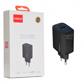 کلگی شارژر 67 وات 2 پورت هیسکا (HISKA) مدل H-167EU