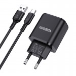 شارژر دیواری 18 وات + کابل تایپ سی کاکوسیگا (KAKUSIGA) مدل KSC-917
