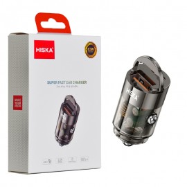 شارژر فندکی 63 وات دو پورت هیسکا (HISKA) مدل HCC-317