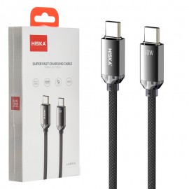 کابل تایپ سی به تایپ سی (Type-C To Type-C) هیسکا (HISKA) طول 1 متر مدل LX-801CC