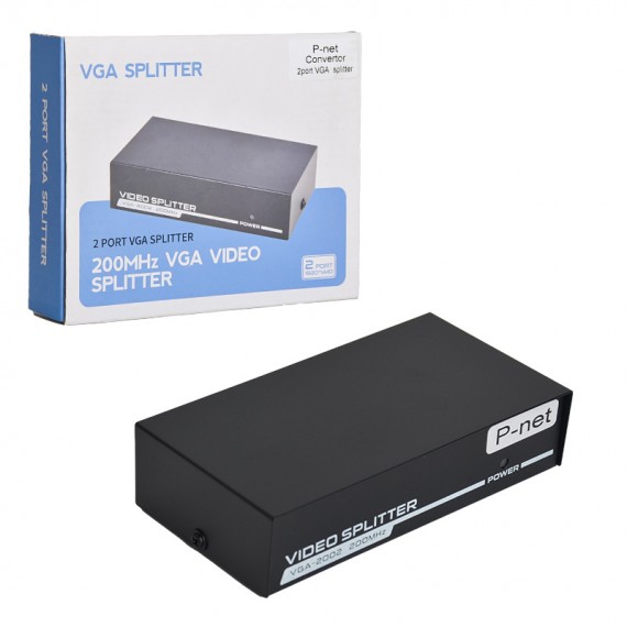 اسپلیتر VGA دو پورت پی نت (P-net) مدل VGA-2002