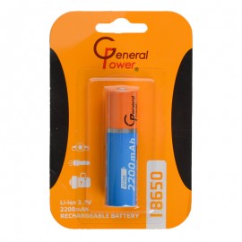 باتری 18650 قابل شارژ 3.7V جنرال پاور (General Power) ظرفیت 2200mAh