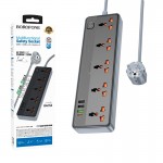 چند راهی برق + چهار پورت USB بروفون (BOROFONE) مدل BAC5A