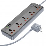 چند راهی برق + چهار پورت USB بروفون (BOROFONE) مدل BAC5A