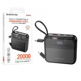 پاوربانک + دو کابل همراه بروفون (BOROFONE) مدل BJ64A ظرفیت 20000mAh