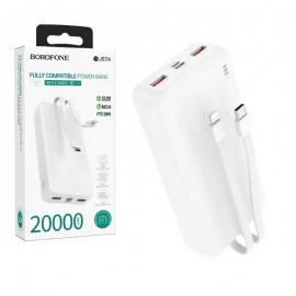 پاوربانک + دو کابل همراه بروفون (BOROFONE) مدل BJ57A ظرفیت 20000mAh