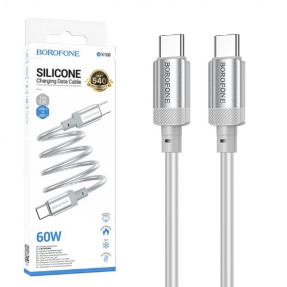 کابل تایپ سی به تایپ سی (Type-C To Type-C) بروفون (BOROFONE) طول 1 متر مدل BX108