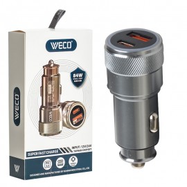 شارژر فندکی 84 وات دو پورت وکو (WECO) مدل WE-25