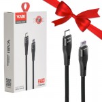 بسته 1+10 کابل تایپ سی به آیفون (Type-C to Lightning) وابی (VABi) طول 1 متر مدل CA60 (یک عدد هدیه)