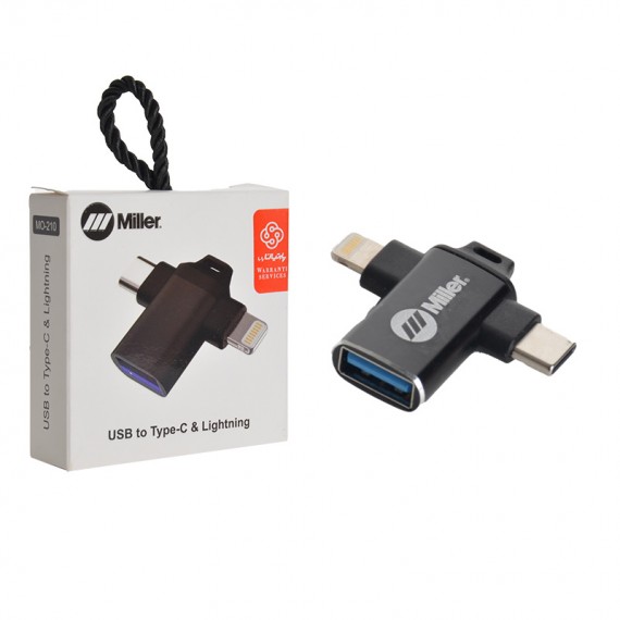 تبدیل OTG (USB-A To Type-c/Lightning) میلر (Miller) مدل MO-210