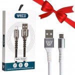 بسته 1+10 کابل اندروید (MicroUSB) وکو (WECO) طول 1 متر مدل WE-39 (یک عدد هدیه)