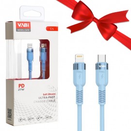 بسته 1+10 کابل تایپ سی به آیفون (Type-C to Lightning) وابی (VABi) طول 1 متر مدل CA76 (یک عدد هدیه)