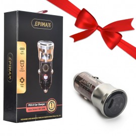 بسته 1+10 شارژر فندکی 35 وات اپیمکس (EPIMAX) مدل EU-107 (یک عدد هدیه)