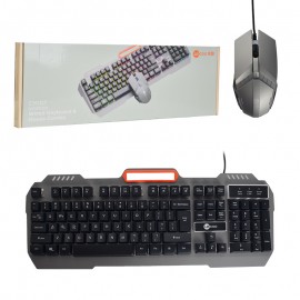 کیبورد و موس سیم دار بک لایت RGB لکو (Lecoo) اورجینال مدل CM107 مشکی
