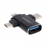 تبدیل OTG (USB-A To Type-c/Lightning/Micro) ارلدام (Earldom) مدل OT80