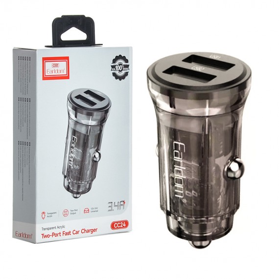 شارژر فندکی 2 پورت ارلدام (Earldom) مدل ES-CC24