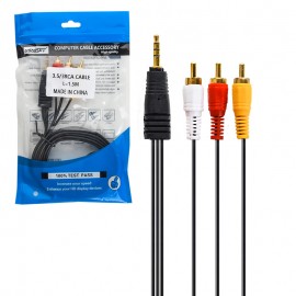کابل 1 به 3 صدا و تصویر (3.5/3RCA) مینی اسکای (MiniSky) طول 1.5 متر