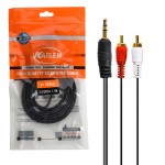 کابل 1 به 2 صدا و تصویر (3.5/2RCA) کایزر (KAISER) طول 1.5 متر