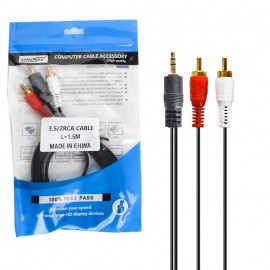 کابل 1 به 2 صدا و تصویر (3.5/2RCA) مینی اسکای (MiniSky) طول 1.5 متر