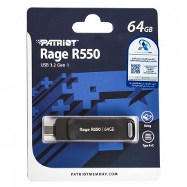فلش دوسر (Type-c & Type-A) پاتریوت (PATRIOT) مدل 64GB USB3.2 Rage R550