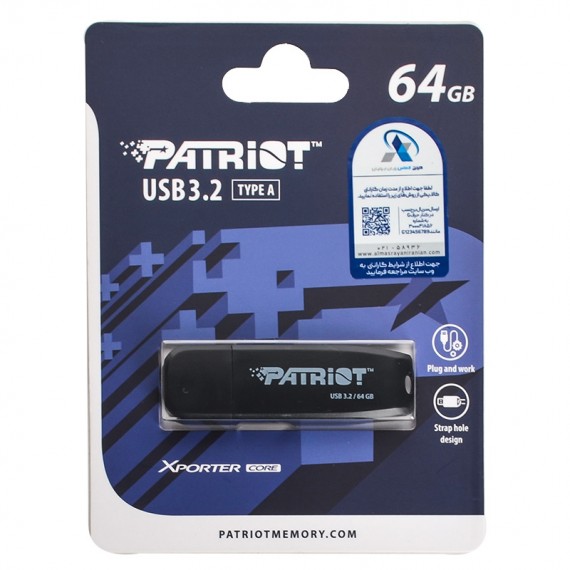 فلش پاتریوت (PATRIOT) مدل 64GB USB3.2 XPORTER CORE