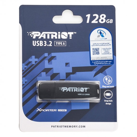 فلش پاتریوت (PATRIOT) مدل 128GB USB3.2 XPORTER CORE