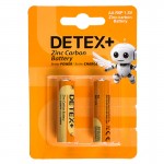 باتری قلمی دیتکس پلاس (+DETEX) مدل Zinc Carbon 1.5V R6P AA (کارتی 2 تایی)
