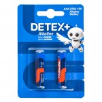 باتری نیم قلمی دیتکس پلاس (+DETEX) مدل Alkaline 1.5V LR03 AAA (کارتی 2 تایی)