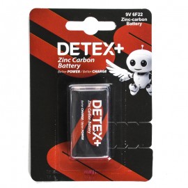 باتری کتابی دیتکس پلاس (+DETEX) مدل 6F22 9V Zinc Carbon