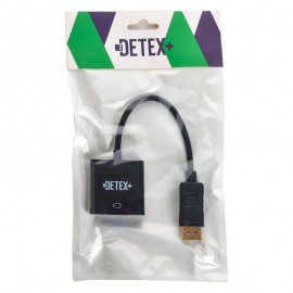 کابل تبدیل DisplayPort To VGA دیتکس پلاس (+DETEX) طول 20 سانتی متر