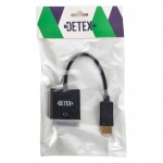 کابل تبدیل DisplayPort To VGA دیتکس پلاس (+DETEX) طول 20 سانتی متر