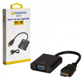 کابل تبدیل HDMI TO VGA همراه کابل صدا اندشان (ANDSHAN) مدل A-803