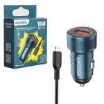 شارژر فندکی 18 وات + کابل اندروید (MicroUSB) کاکوسیگا (KAKUSIGA) مدل KSC-1052