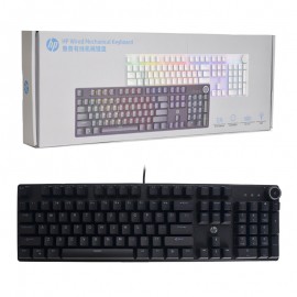 کیبورد مکانیکال سیم دار بک لایت RGB اچ پی (hp) اورجینال مدل K10G-104