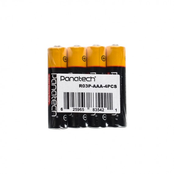 باتری نیم قلمی پاناتک (Panatech) مدل Super Heavy Duty R03P AAA شیرینگ 4 تایی
