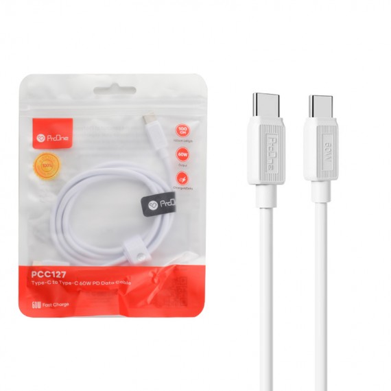 کابل تایپ سی به تایپ سی (Type-C To Type-C) پرووان (ProOne) طول 1 متر مدل PCC127