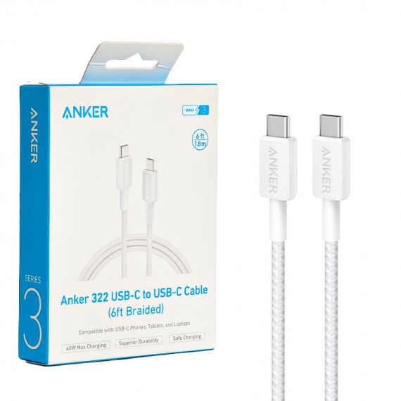 کابل تایپ سی به تایپ سی (Type-C To Type-C) انکر (ANKER) طول 1.8 متر مدل A81F6P گارانتی شرکتی