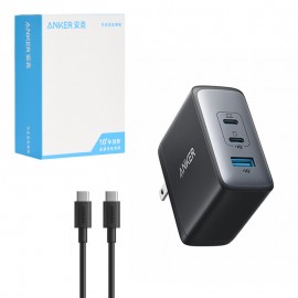 شارژر دیواری 100 وات 3 پورت + کابل تایپ سی به تایپ سی (Type-C To Type-C) انکر (ANKER) مدل B2145611 گارانتی شرکتی