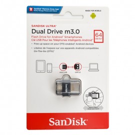 فلش سن دیسک (SanDisk) مدل 64GB Dual Drive m3.0 USB 3.0 گارانتی ایران رهجو